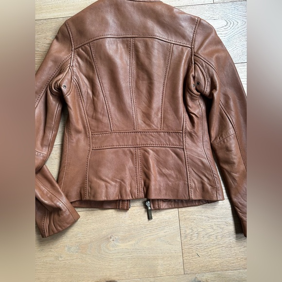 Michael Kors Leather Jacket Sz XS - Picture 6 of 8